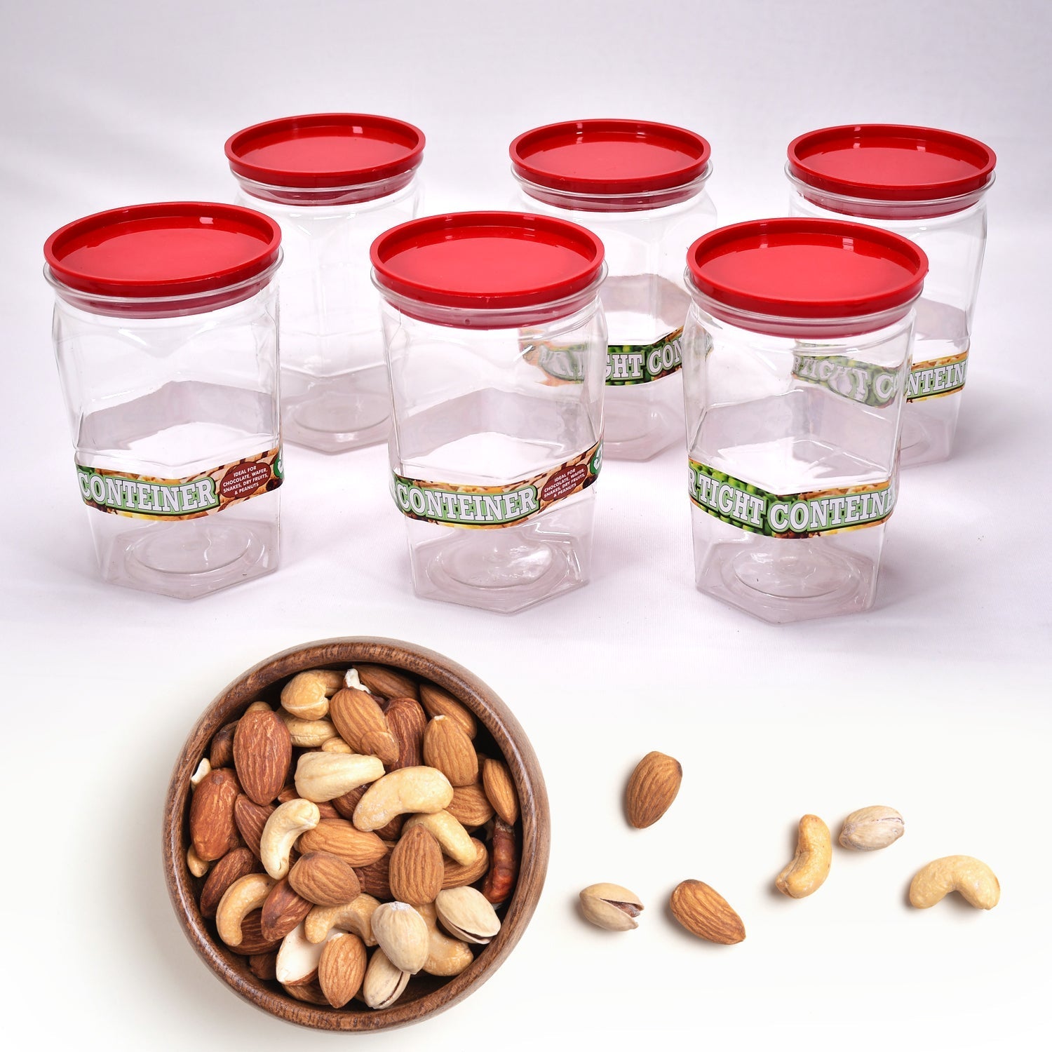 Modular containers with airtight lids. Modular containers with airtight lids.